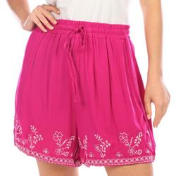 Womens Embroidered Shorts