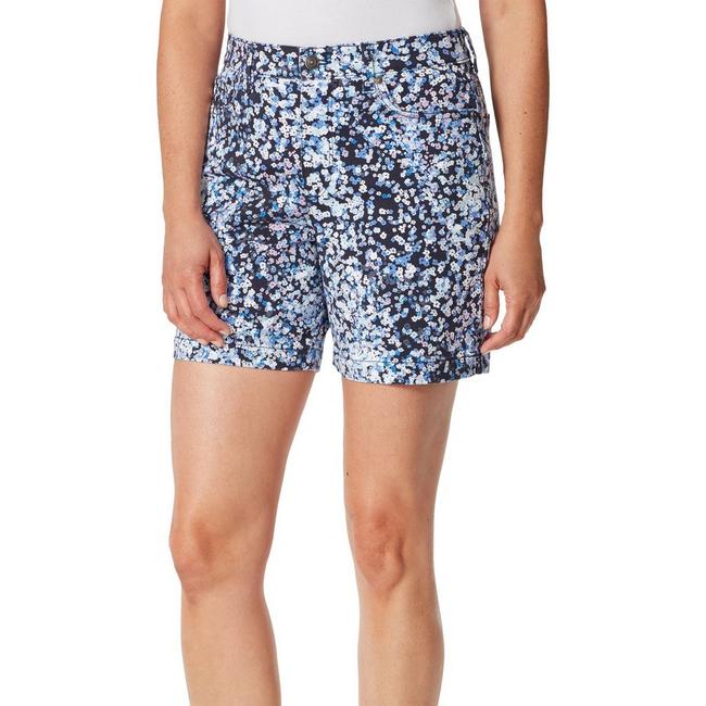 Gloria Vanderbilt Women 16W-24W $46 Shorts Walking Roll-Up Solid Stretch Cotton 