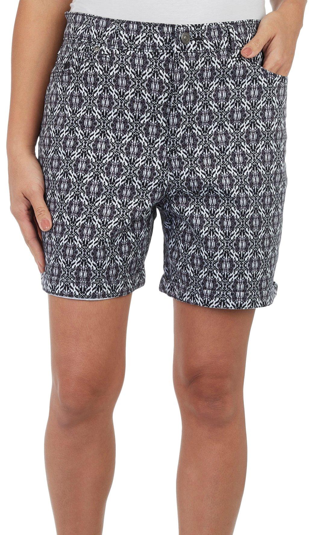 Womens 7 in. Mosaic Tummy Control Amanda Short