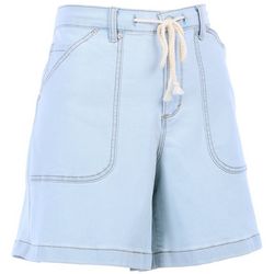 Gloria Vanderbilt Womens Denim Solid Patch Pocket Shorts