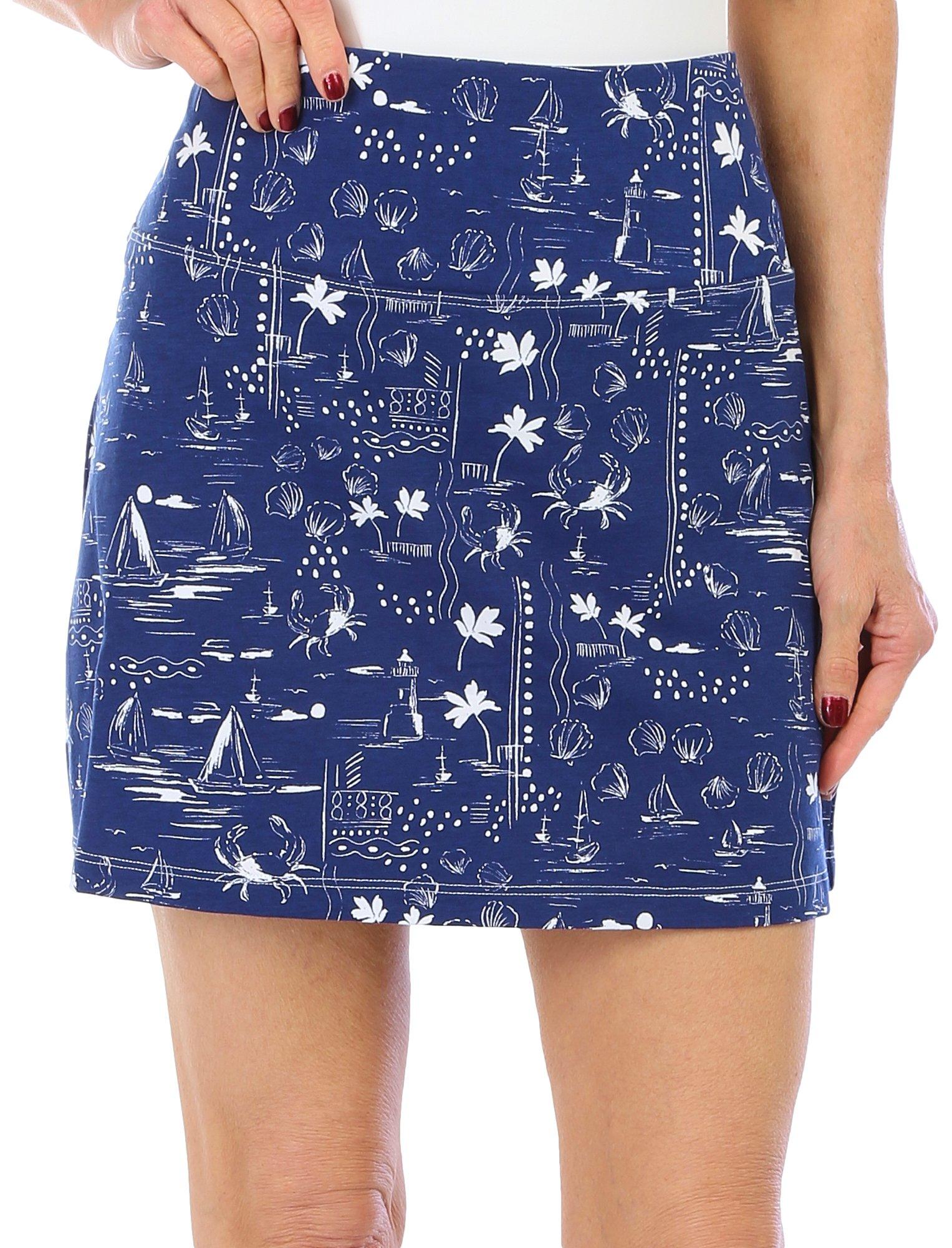 Womens Invisible Panel Solid Skort