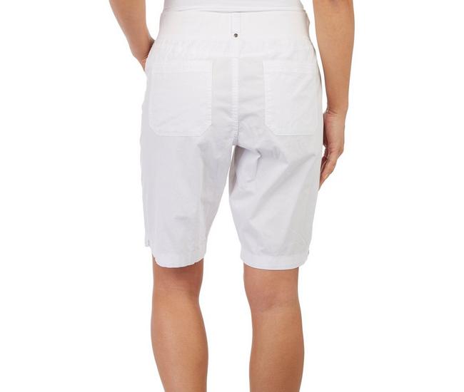 Ladies 100% Cotton Cropped Trouser Women 3/4 Length Shorts UK 10 12 14 16  18 20 - Black, 10
