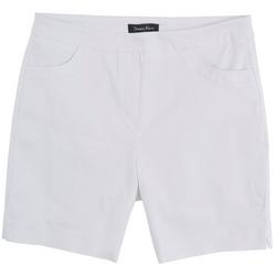 Womens Solid Pull On Shorts