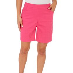 Juniper + Lime Womens 7 in. Solid Textured Shorts