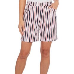 Juniper + Lime Womens 7in. Americana Stripes Shorts