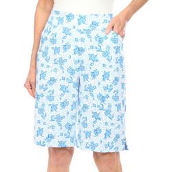 Women 11in. Paisley Grommet With Tab Shorts