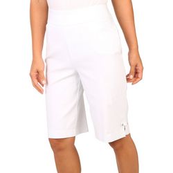 Coral Bay Womens 11in. Solid Bermuda Shorts