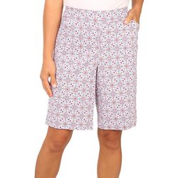Coral Bay Womens 10in. Millennium Americana Pull On Shorts