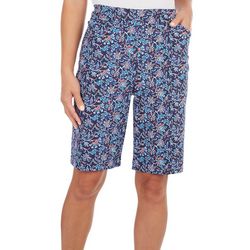 Coral Bay Womens 11in. Paisley Pull On Shorts