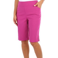 Coral Bay Womens Solid Millenium Grommet Shorts