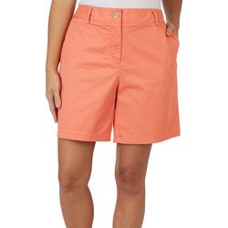 Sugar Magnolia Womens 9 - 7 in. Solid Pocket Shorts