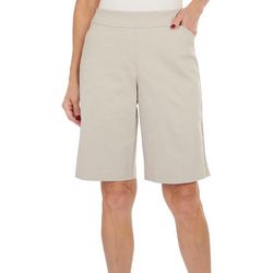 Coral Bay Womens Favorite Fit Slimming Solid Pocket Shorts