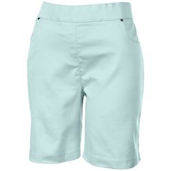 Coral Bay Womens Classic Mid Rise Pull On Shorts