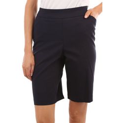 Coral Bay Womens 11 In. Solid Favorite Fit  Shorts