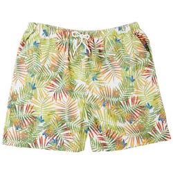 Womens Tropical Foliage Pocketed Shorts