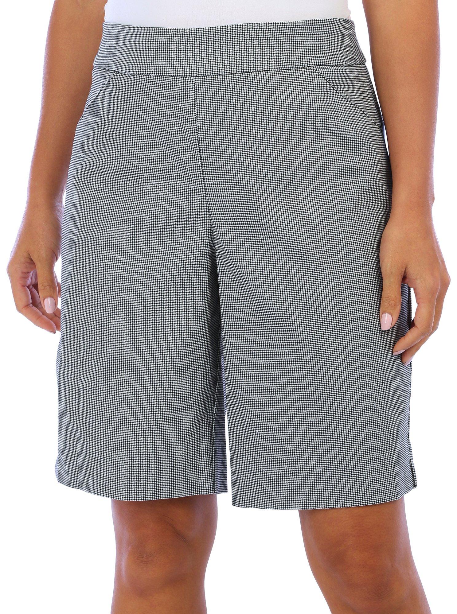 Womens Pull On Print Bermuda Shorts