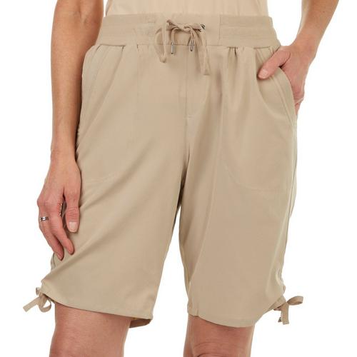 ATTYRE Womens Ruched Pull-On Shorts