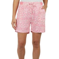 Womens Tie Front Pull On Pocket Shorts