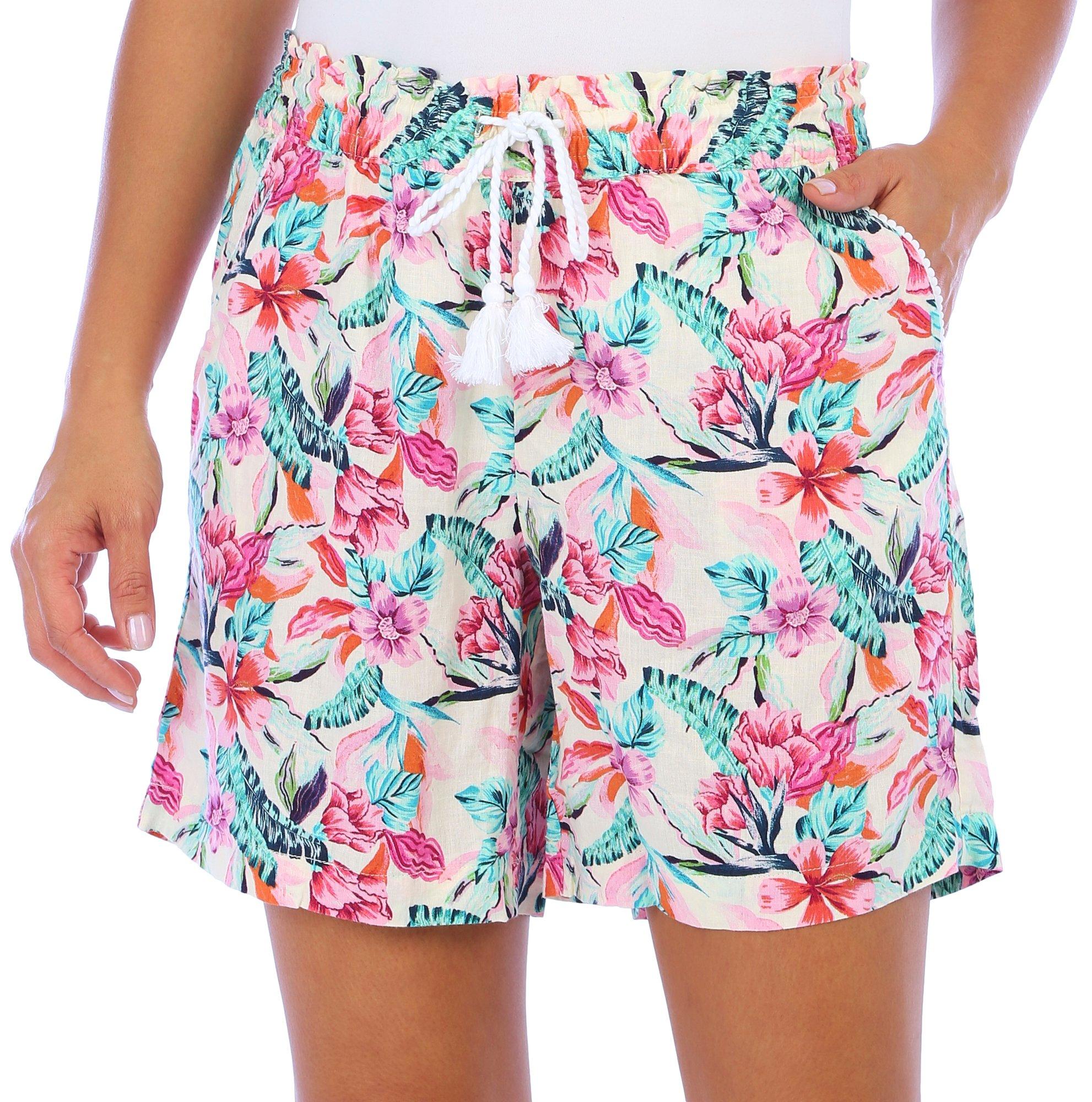 Island Collection Womens Floral Shorts