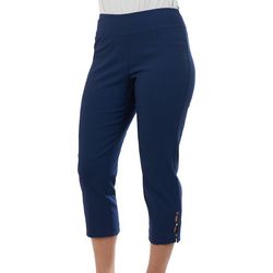 Hearts of Palm Womens 22 in. Solid Tech Stretch Capris