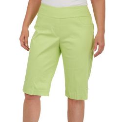 Hearts of Palm Womens 14 in. Solid Tech Stretch Capris