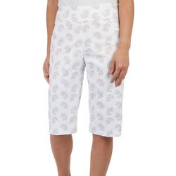 Hearts of Palm Womens 14 in. Print Tech Stretch Capris