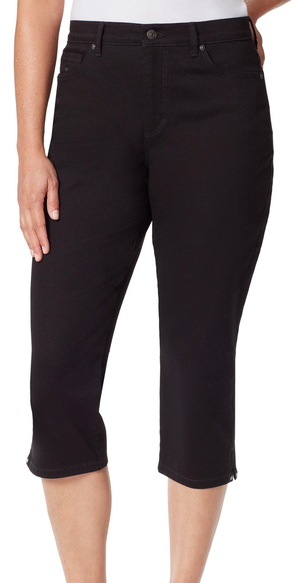 Womens Solid Stretchy Capris