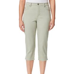 Womens Solid Stretchy Capris