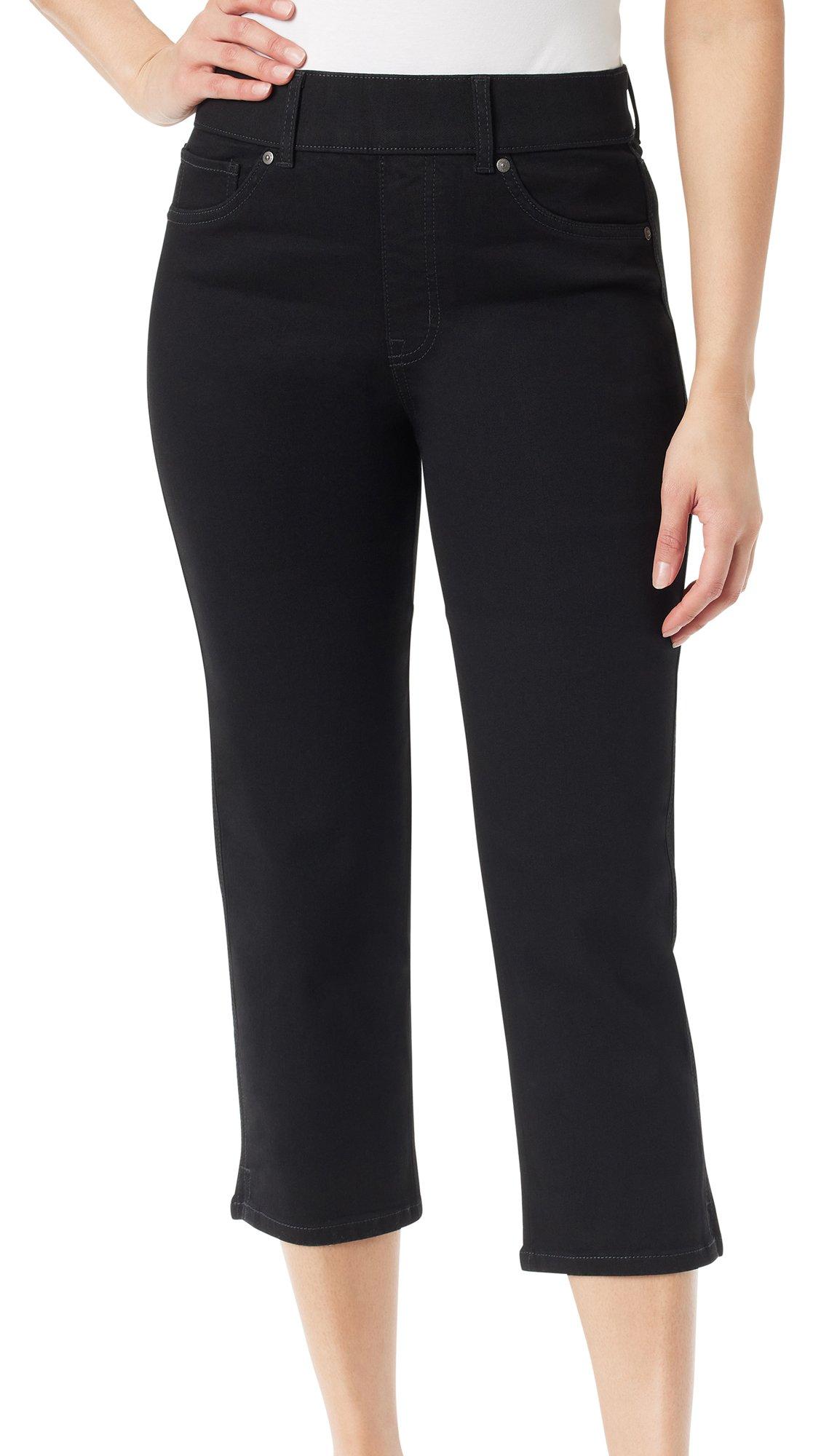 Gloria Vanderbilt Women's Amanda Capri Jean, Black, 16 Petite at   Women's Jeans store