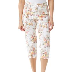 Womens 21 in. Floral Capris