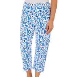 Teez-Her Womens 25 in. Tropical Print Stretch Capris