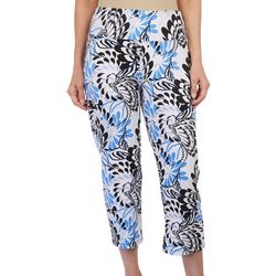 Teez-Her Womens 22 in. Floral Stretch Capris