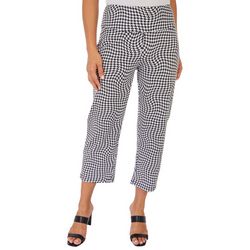 Teez-Her Womens 26 in. Houndstooth Stretch Capris