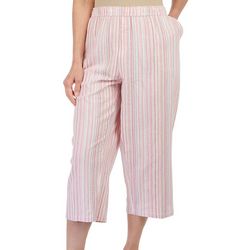 Coral Bay Womens Striped Sheeting Capris