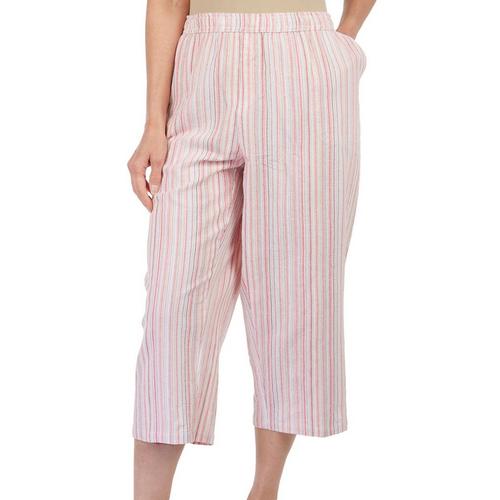 Coral Bay Womens Striped Sheeting Capris