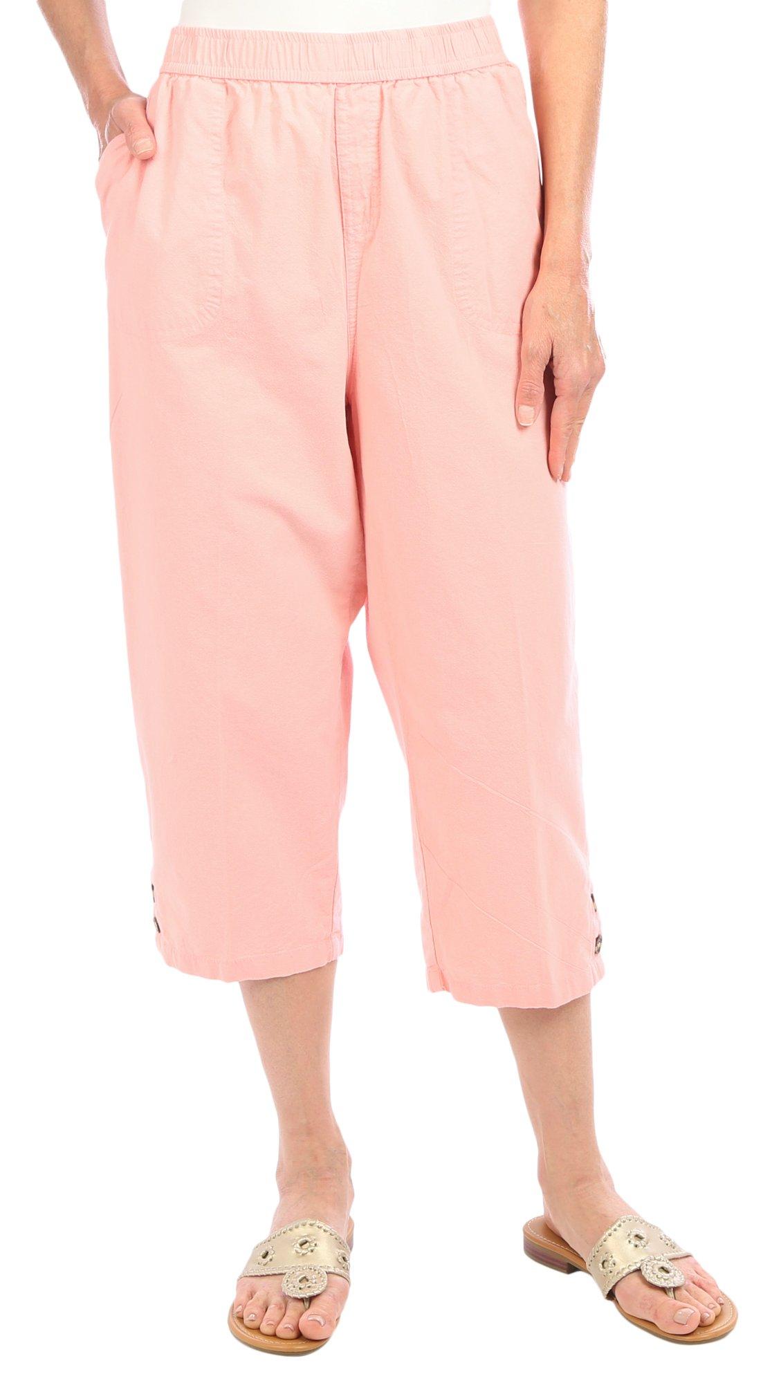 Coral Bay Womens 21 in. Sheeting Button Hem