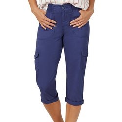 Lee Womens Solid 6 Pockets Cargo Capris