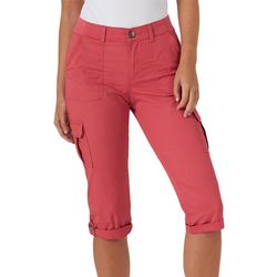 Lee Womens Solid 6 Pockets Cargo Capris