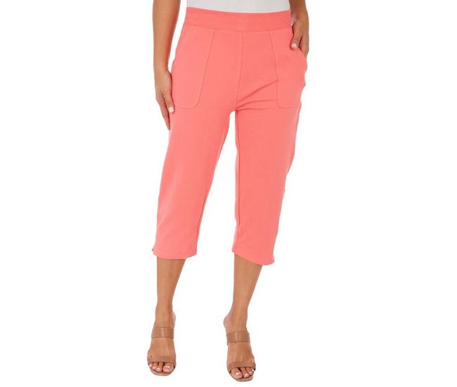  Coral Bay Womens 21in. Solid French Terry Capris Small