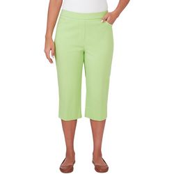 Alfred Dunner Womens Miami Beach Clam Digger Pull On Pants