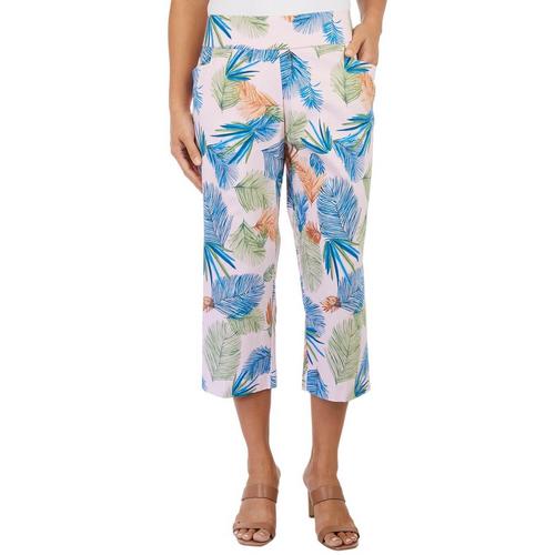 Coral Bay Womens 21 in. Tropical Print Pocket