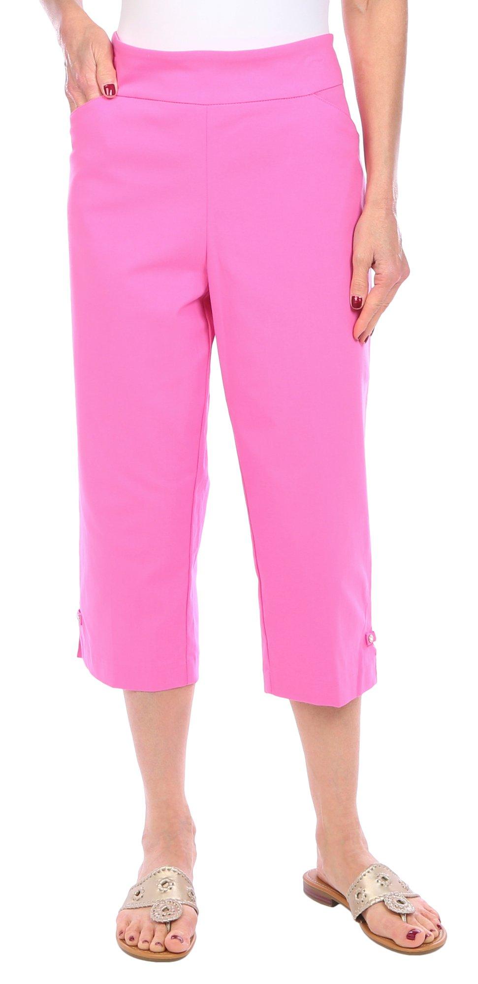 Coral Bay Womens 21 in. Solid Capris