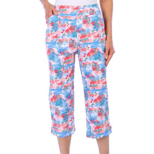 Coral Bay Womens 21 in. Tropical Pull On
