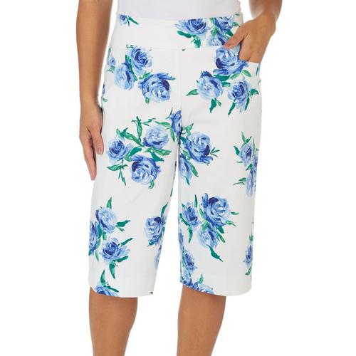 Coral Bay Womwns Floral Mill Capri