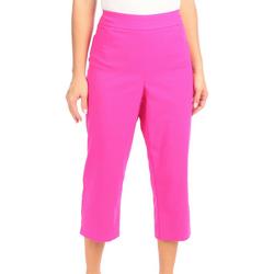 Womens 22 in. Bright Solid Capris