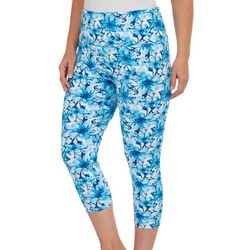 Khakis & Co Suave Womens 21 in. Floral Stretch Capri