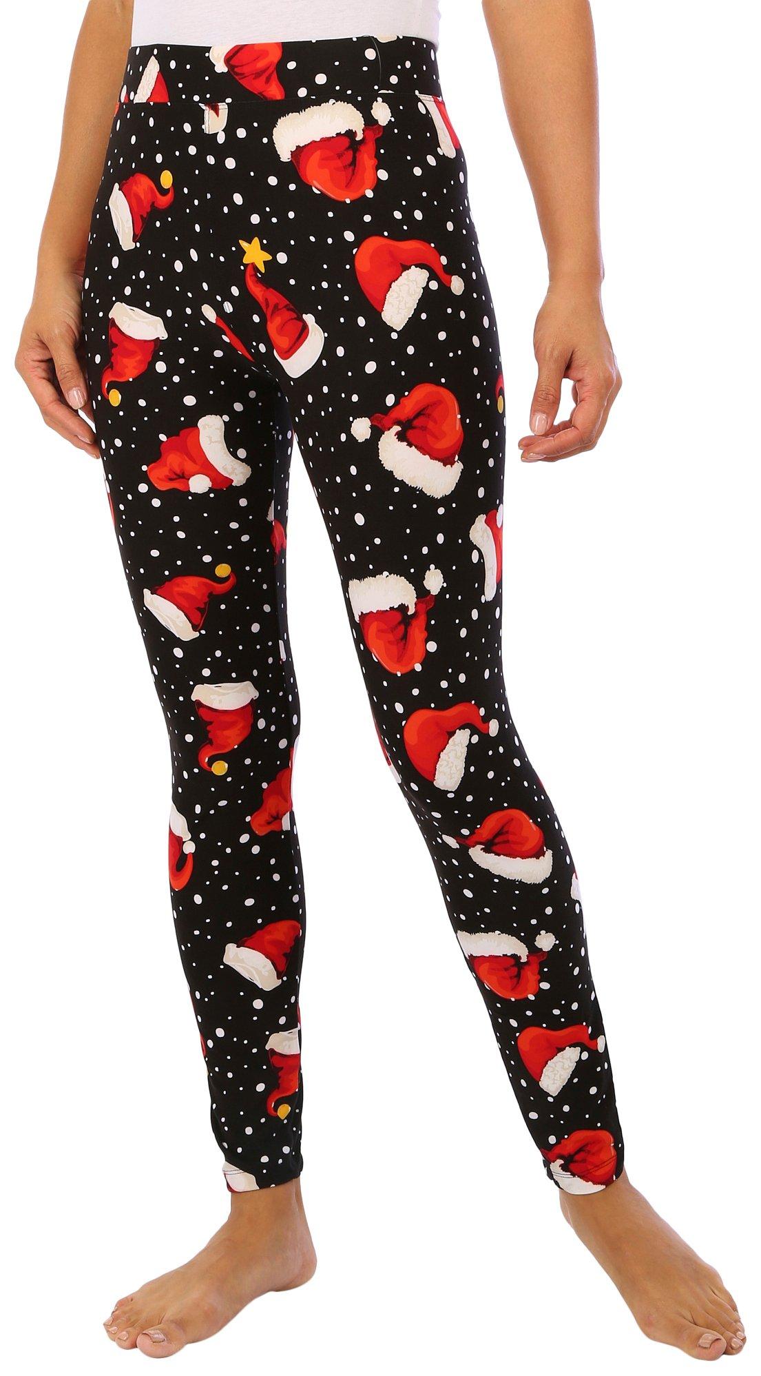 Chances R Womens 28 in. Santa Hats Leggings