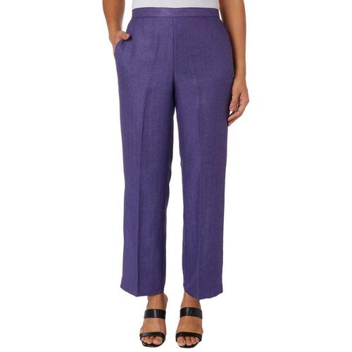Alfred Dunner Womens Proportioned Me Solid Studio Pant