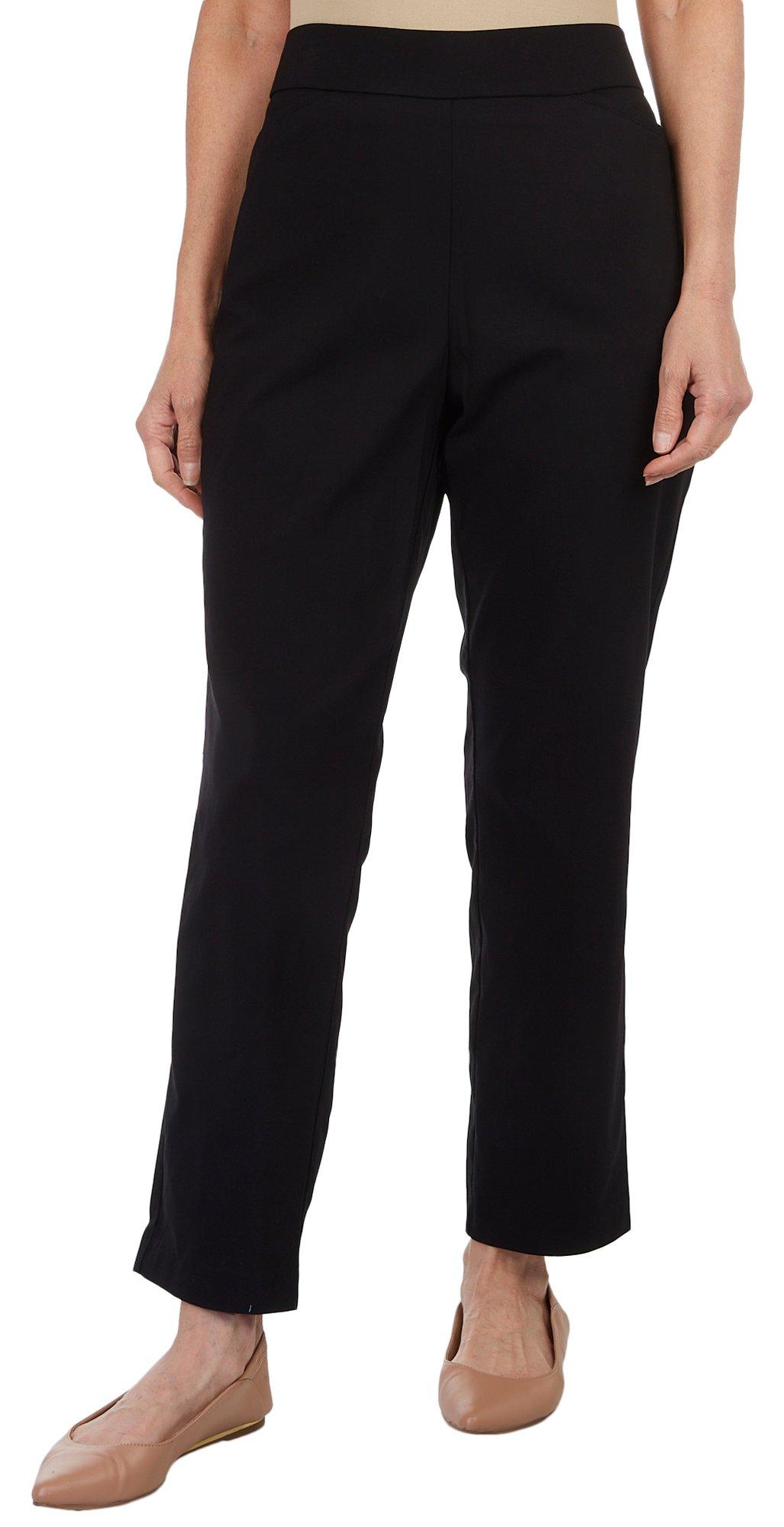 Womans 30 in. Solid Tummy Control Pocket Pant
