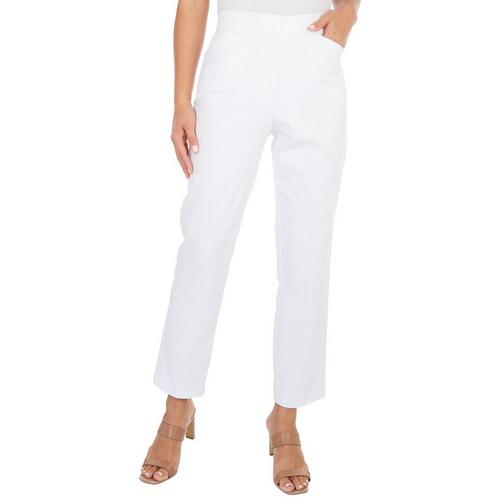 Coral Bay Womens 29in. Solid Pull On Pants